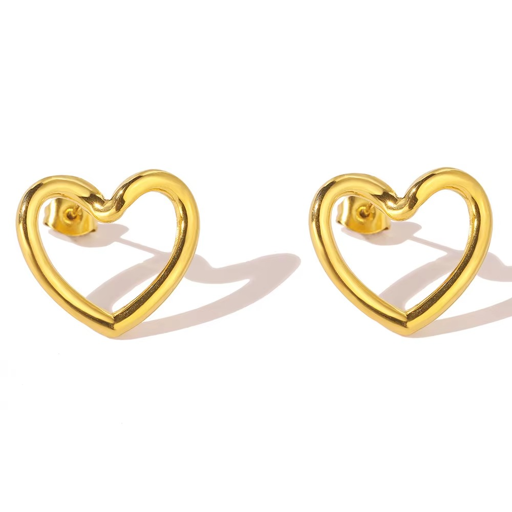 Hollow Out Love Heart Earrings