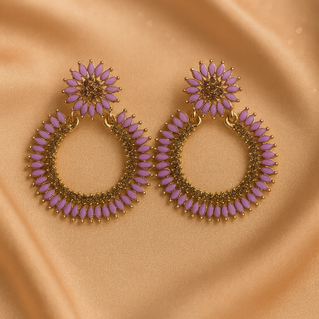 TRADITIONAL KUNDAN MEENAKARI JHUMKA