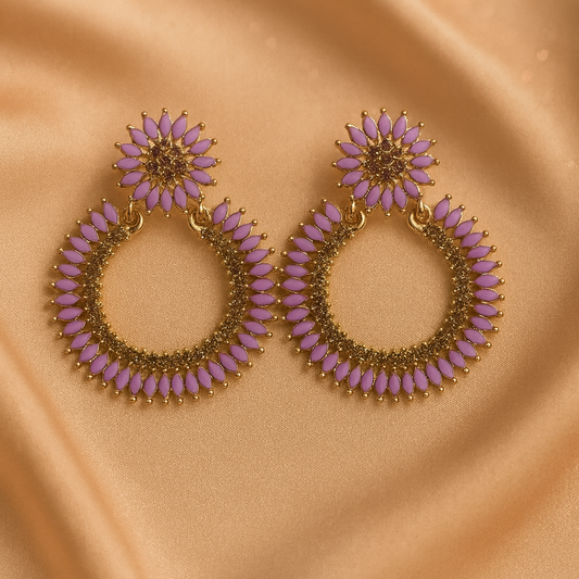 TRADITIONAL KUNDAN MEENAKARI JHUMKA