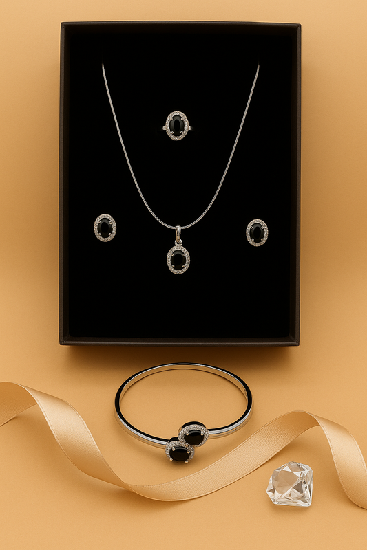 Premium Oxidized Silver Jewelry Set – A Regal Touch