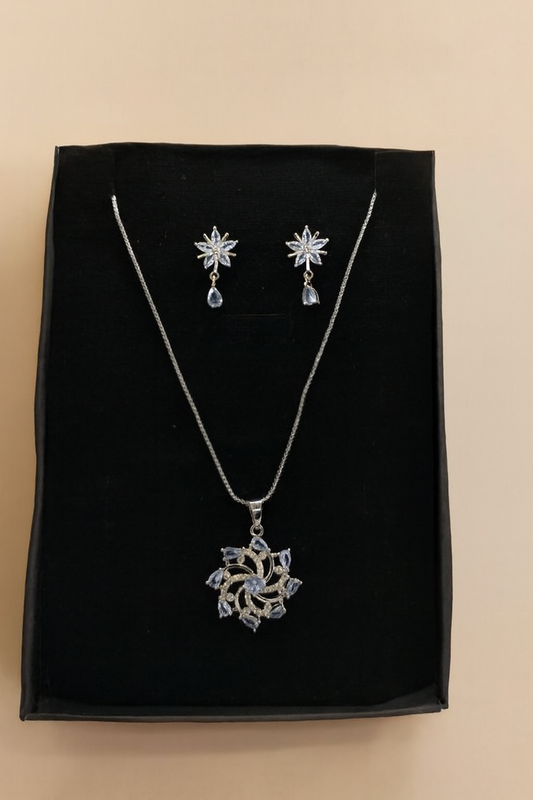 "Snowflake Bloom" Cubic Zirconia Jewelry Set