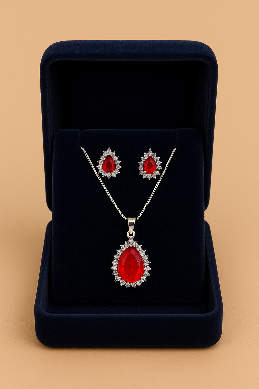 The Royal Gem  Pendant Set with Earrings