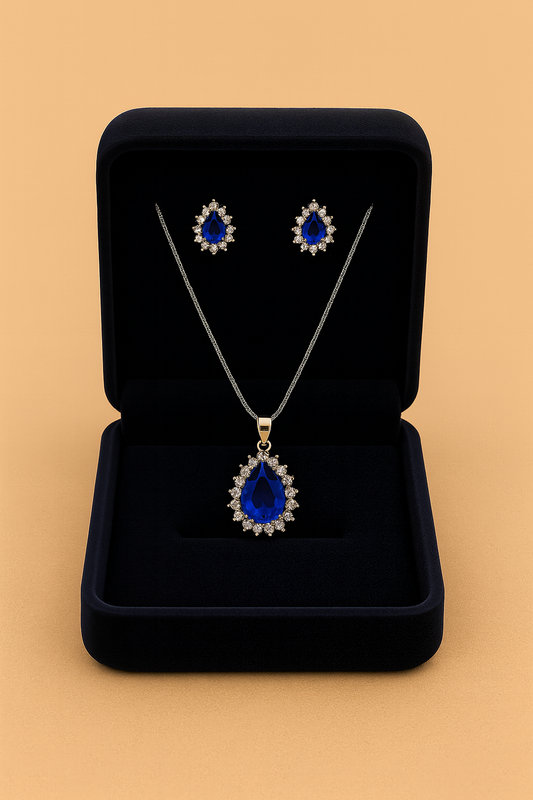 The Royal Gem  Pendant Set with Earrings