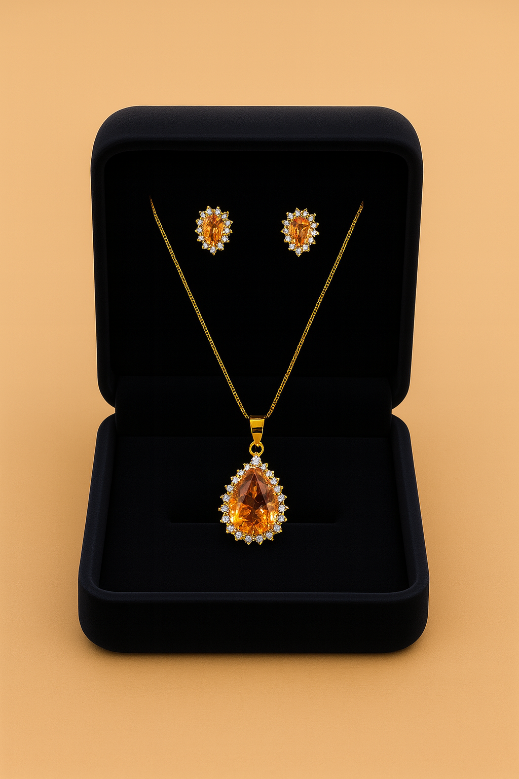 The Royal Gem  Pendant Set with Earrings