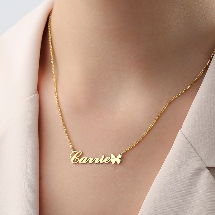 "Custom Gold Heart Name Necklace – Personalized Couple Jewelry"