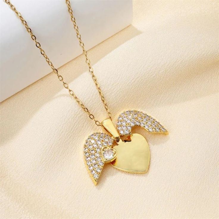 parkling Heart Zircon Pendant Necklace