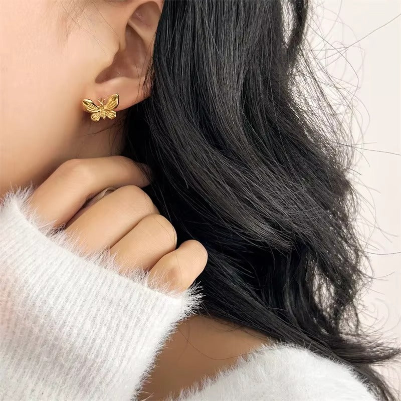 Elegant Butterfly Stud Earrings
